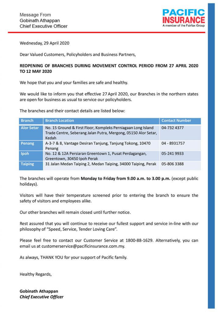 Pacific Insurance Alor Setar Insurance Annual Report