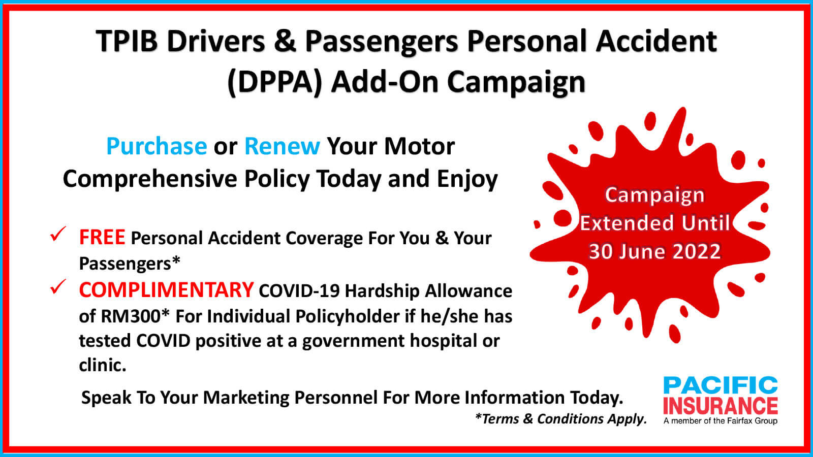 Extension of TPIB Free DPPA Campaign